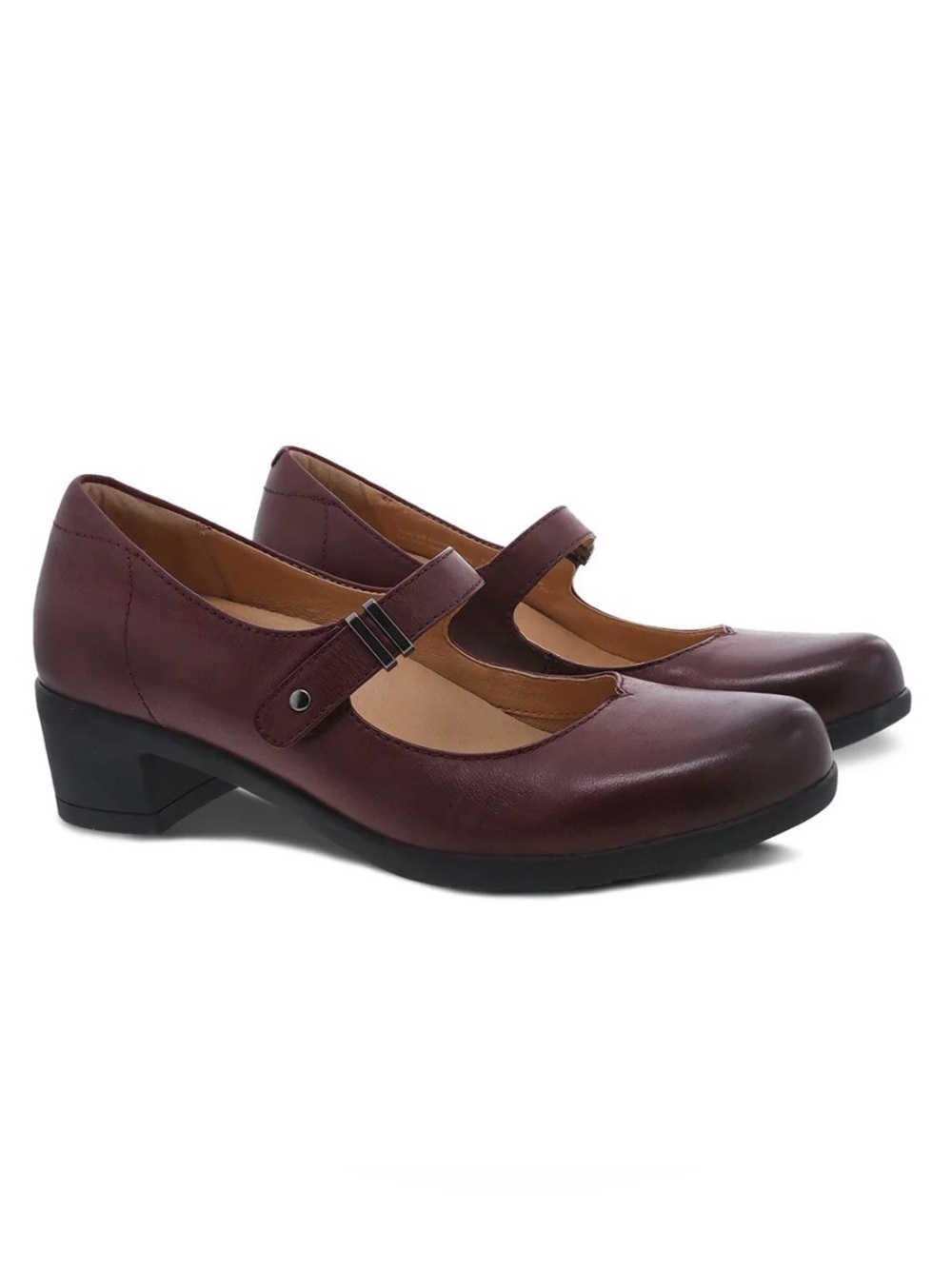 Dansko Callista Burnished Nubuck mary Jane shoes Wine sz 40